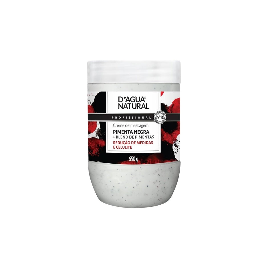 D’ÁGUA NATURAL – CRÈME DE MASSAGE PIMENTA NEGRA + BLEND DE PIMENTAS