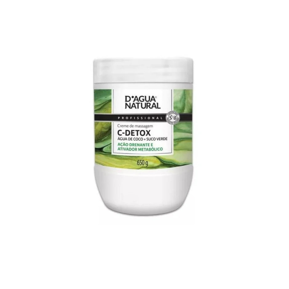 D’ÁGUA NATURAL – CRÈME DE MASSAGE C-DETOX (EAU DE COCO + JUS VERT)