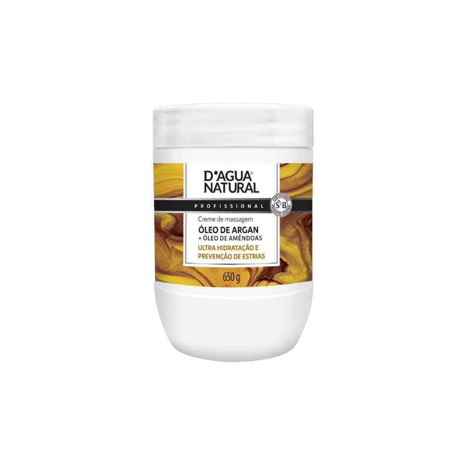 D’ÁGUA NATURAL – CRÈME DE MASSAGE À L’HUILE D’ARGAN + HUILE D’AMANDES