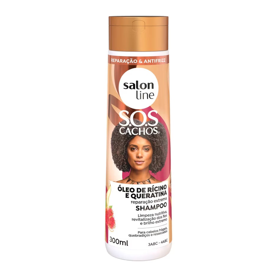 SOS Cachos - Huile de ricin et kératine shampoing