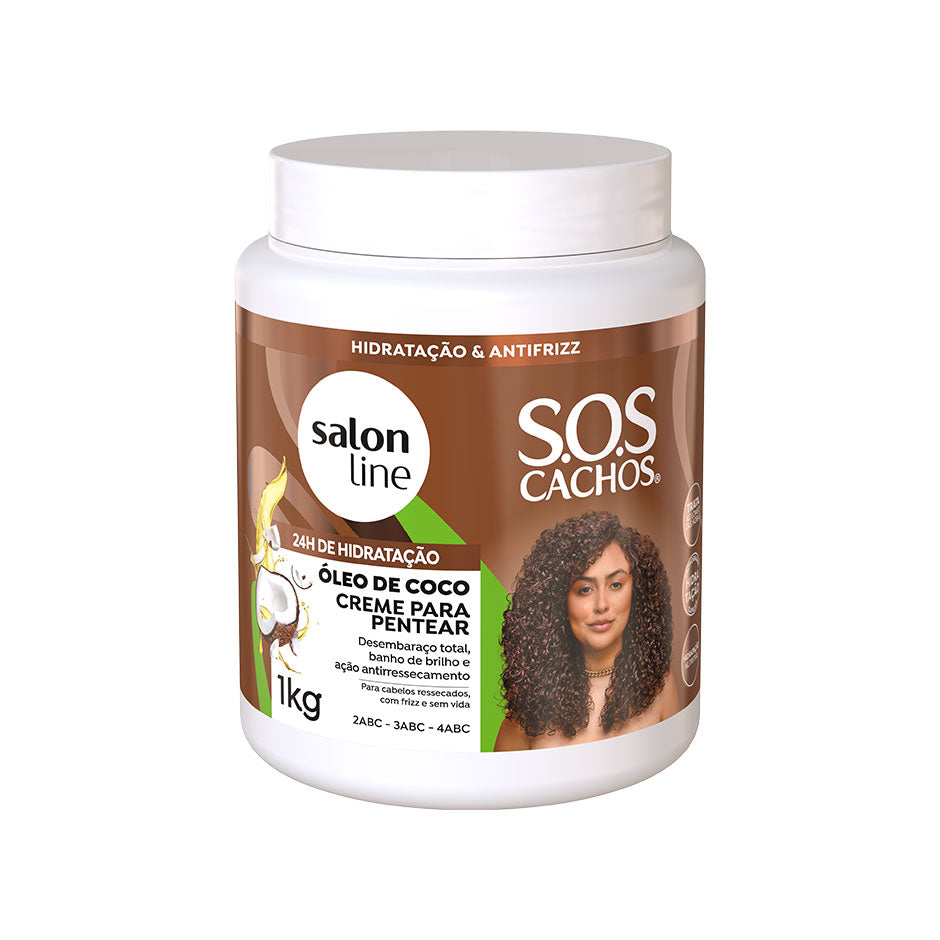 SOS Cachos - Huile de coco Crème coiffante