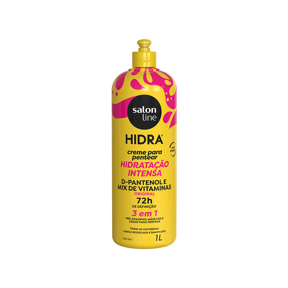 Crème Coiffante Hydratation Intense 3 en 1 Masque, crème coiffante, pré shampoing