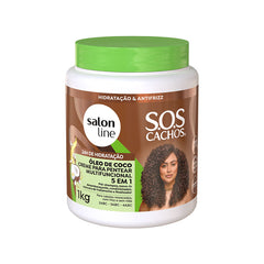 SOS Cachos - Huile de coco Crème de soins 5 en 1