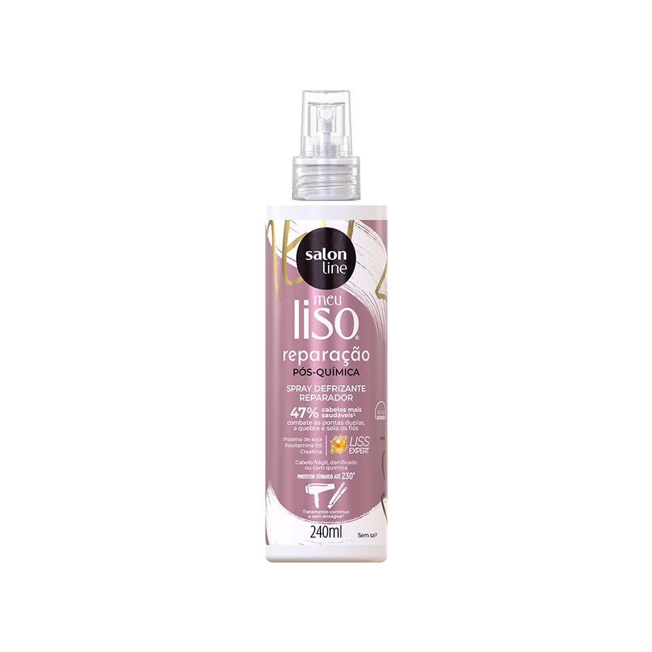 Spray protecteur Meu Liso thermique  Anti frissotis et réparateur après traitement chimique