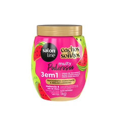 Cachos dos sonhos Multy Poderosos Crème 3 en 1  Pastèque et mix d'huiles