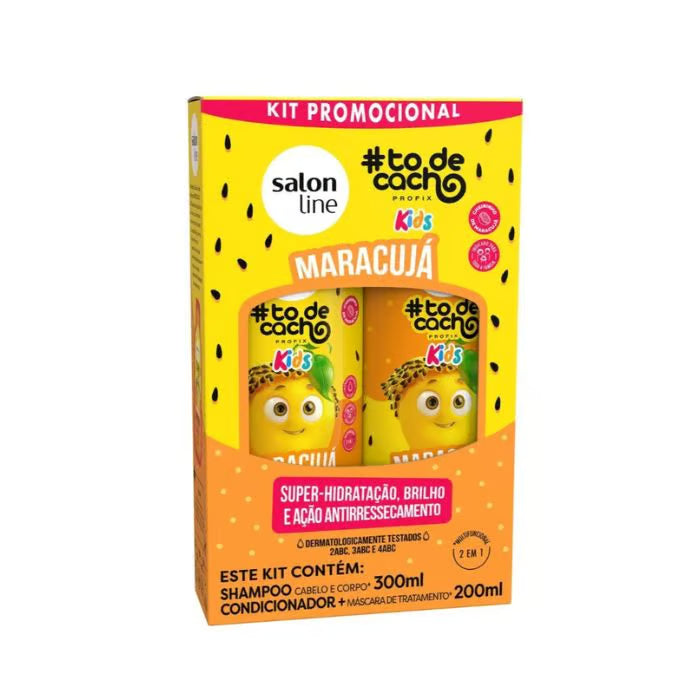 Le kit shampoing et après-shampoing #todecacho Kids Passion Fruit garantit