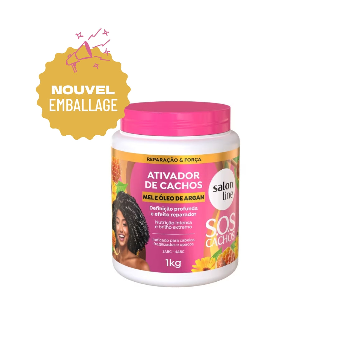 SOS Cachos - Miel et l'huile d'Argan Activateur de boucle