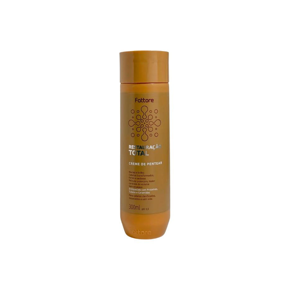 Crème de Coiffage Restauração Total – Fattore (300 ml)