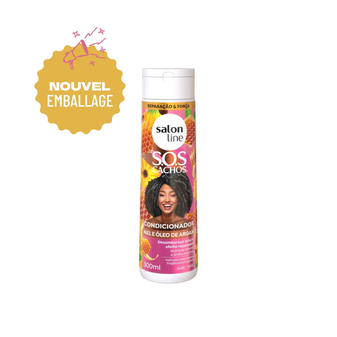 SOS Cachos - Miel et l'huile d'Argan Après Shampoing