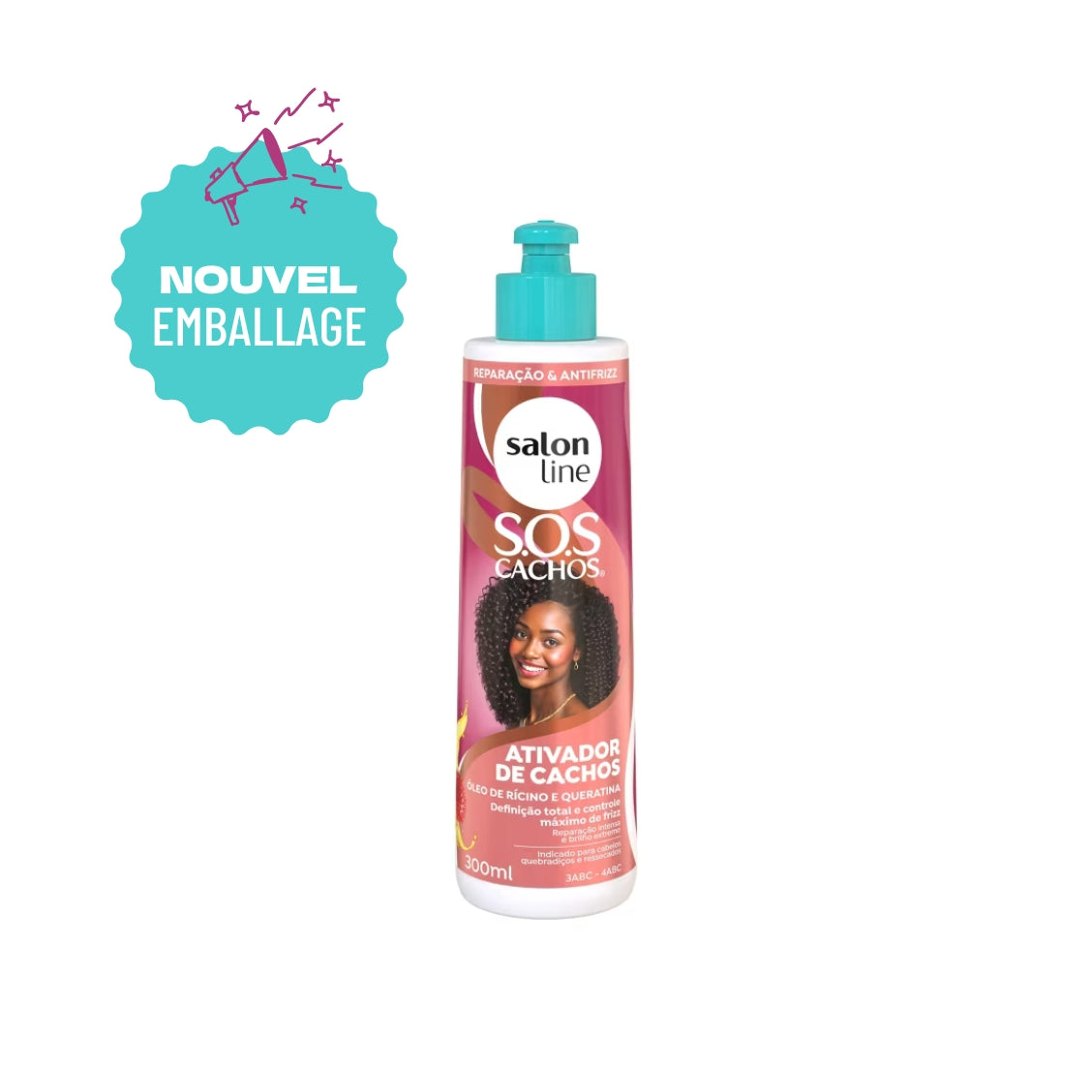 SOS Cachos - Huile de ricin et kératine Activateur de boucles